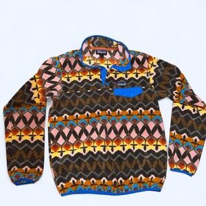 Patagonia Synchilla Women’s Snap-T Pullover Big Anthos/ Pink SMALL